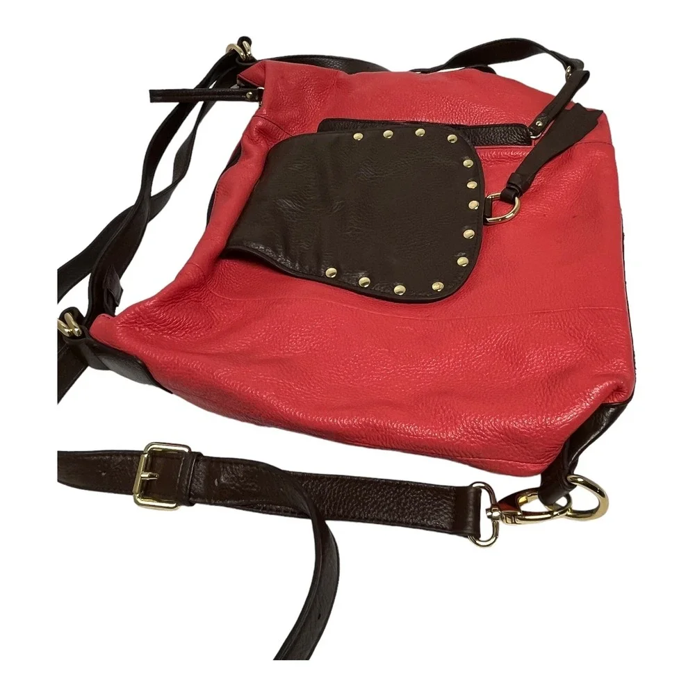 SHARIF Leather Decorative Handbag Satchel‎ Purse ANIMAL PRINT LINING